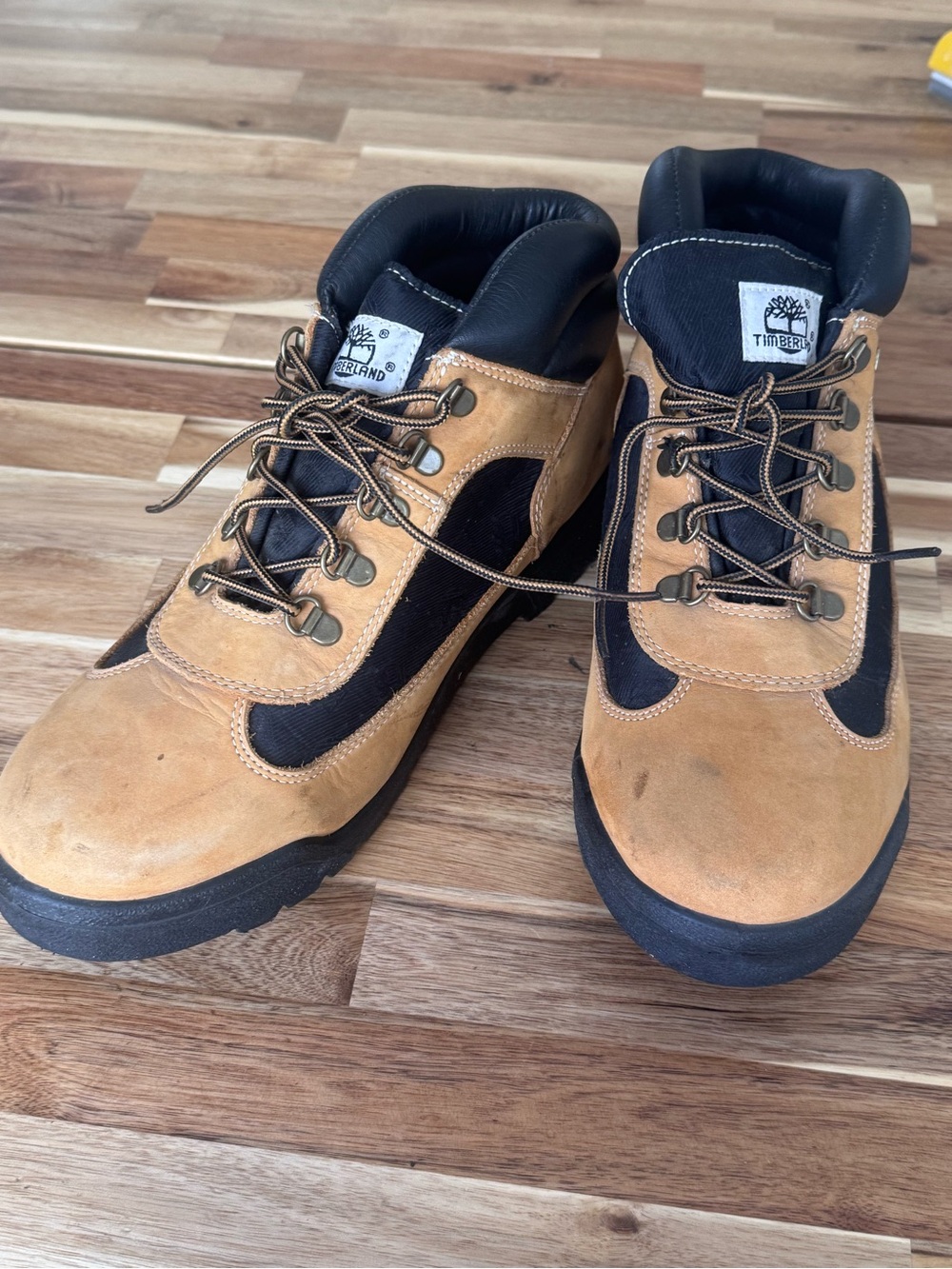 Timberland Men's Tan and Black Work-Style Hiking Boots size 11